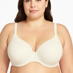 Cacique Lane Bryant Women Bra T Shirt Cotton Blend Plus Size 46DDD White